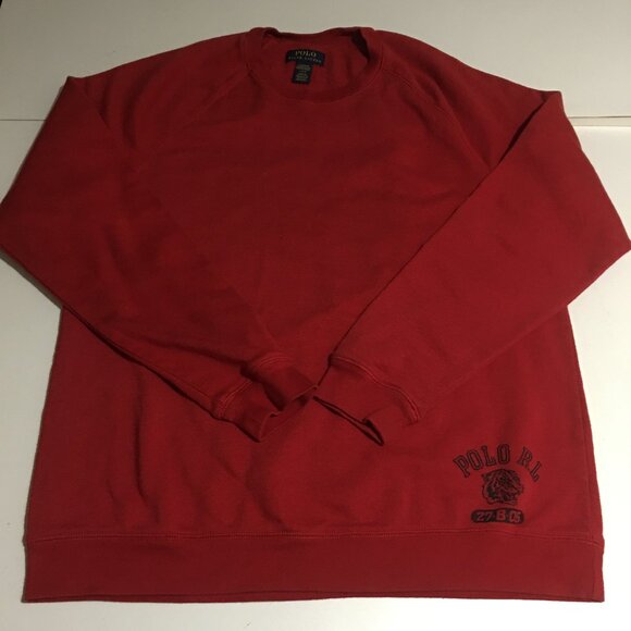 Polo Ralph Lauren Sleepwear Long Sleeve Shirt Mens Large Red - Picture 1 of 5
